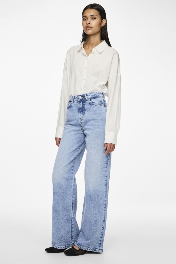 PCSELMA HW WIDE JEANS LB NOOS BC 17154415 Light Blue Denim